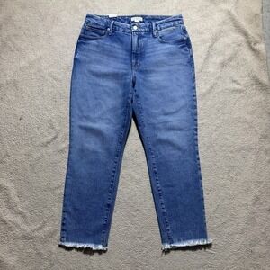 Good American Jeans Womens 6/28 Good Girlfriend Light Wash Denim 30x25 NEW